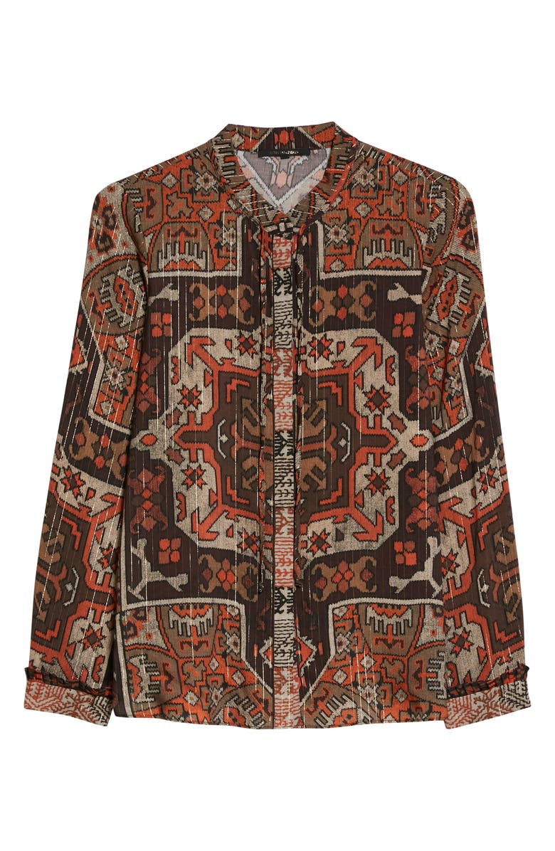 KOBI HALPERIN Tricia Folkloric Print Shirt, Alternate, color, 