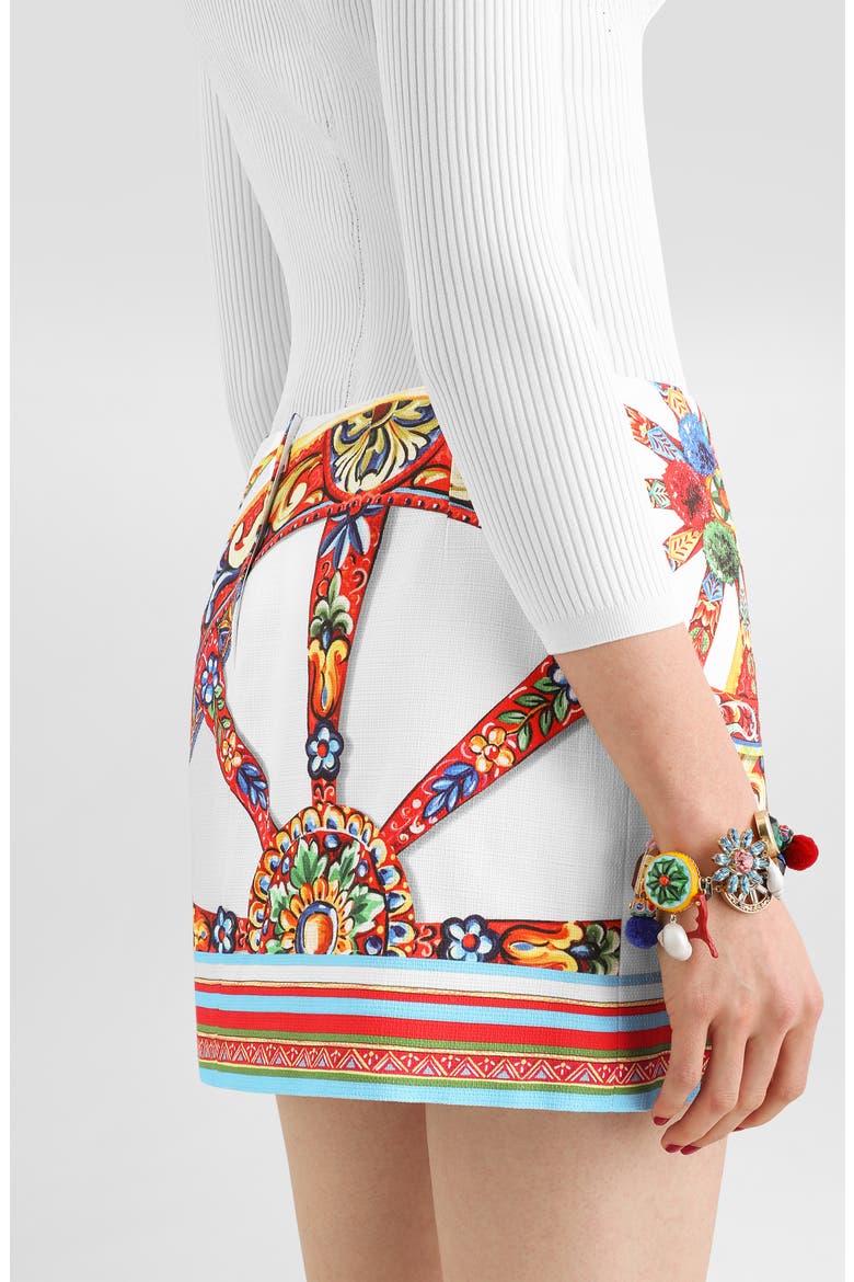 Carretto Print Miniskirt, Alternate, color, VARIANTE ABBINATA