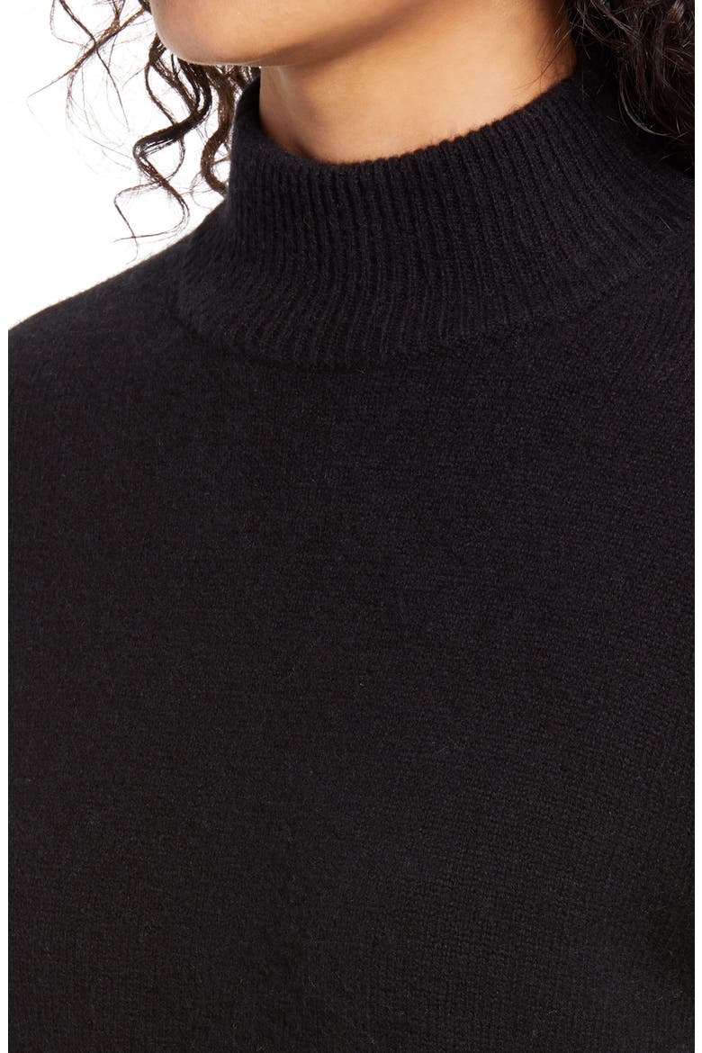 Wool & Cashmere Turtleneck Sweater, Alternate, color, BLACK