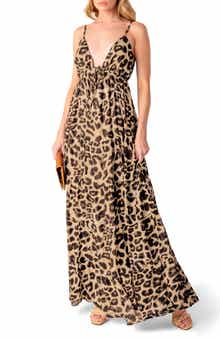 FLYING TOMATO Print Woven Maxi Dress