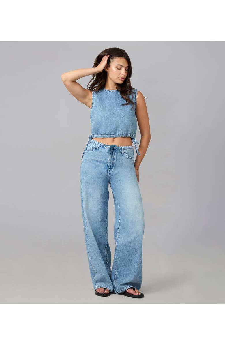 Lola Denim Liel Cotton Twill Top, Alternate, color, Daydream Wash