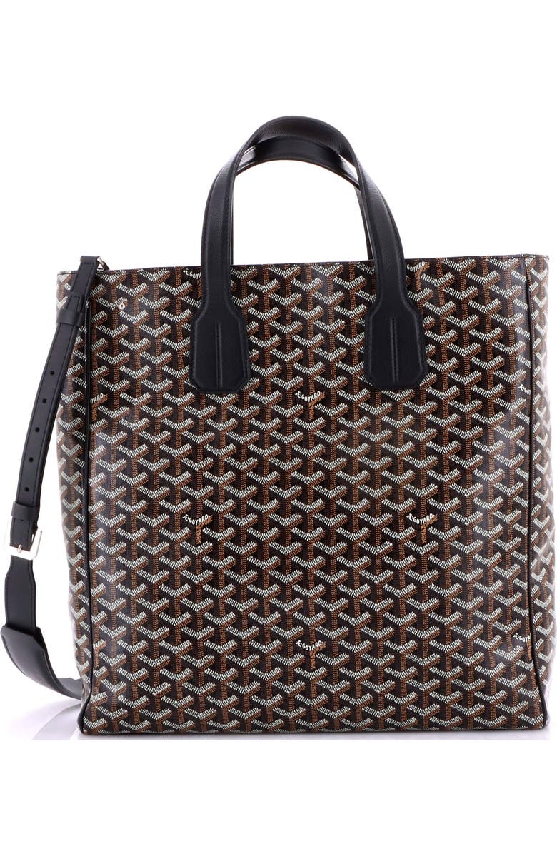 Pre-Owned Goyard Voltaire III Tote Coated Canvas, Main, color, Black