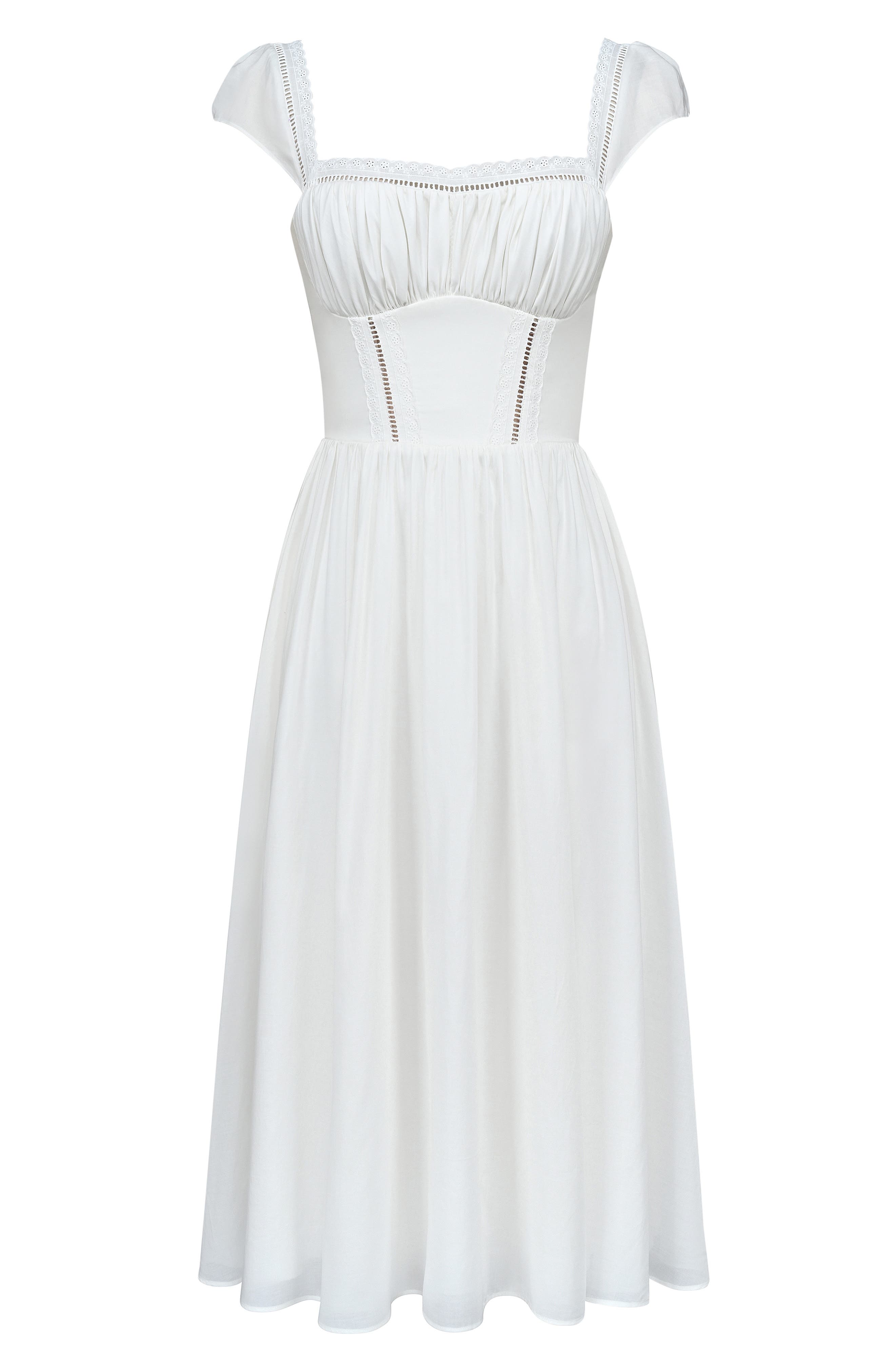 HOUSE OF CB Thea Lace Trim Flare Maxi Dress (Women) | Nordstrom
