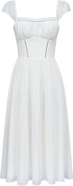 HOUSE OF CB Thea Lace Trim Flare Maxi Dress
