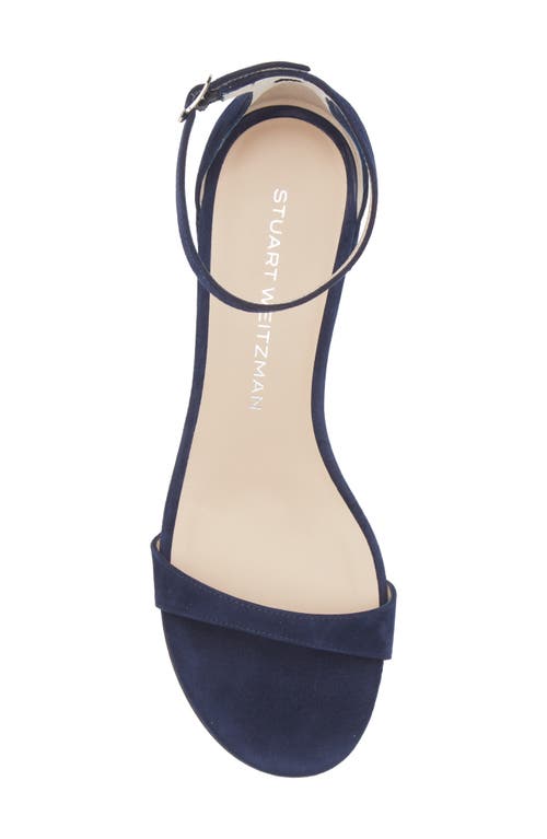 Stuart Weitzman Nudist Block Heel Sandal In Nice Blue
