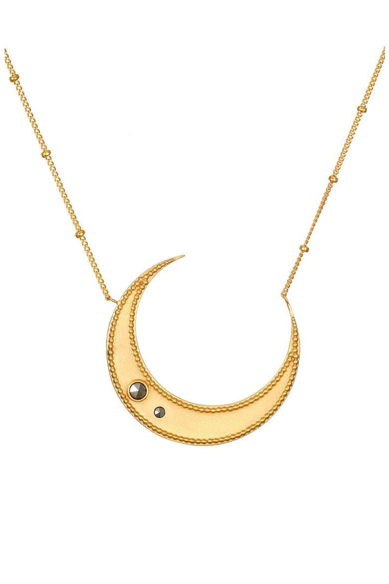 Eternal Guidance Moon Necklace, Main, color, Gold