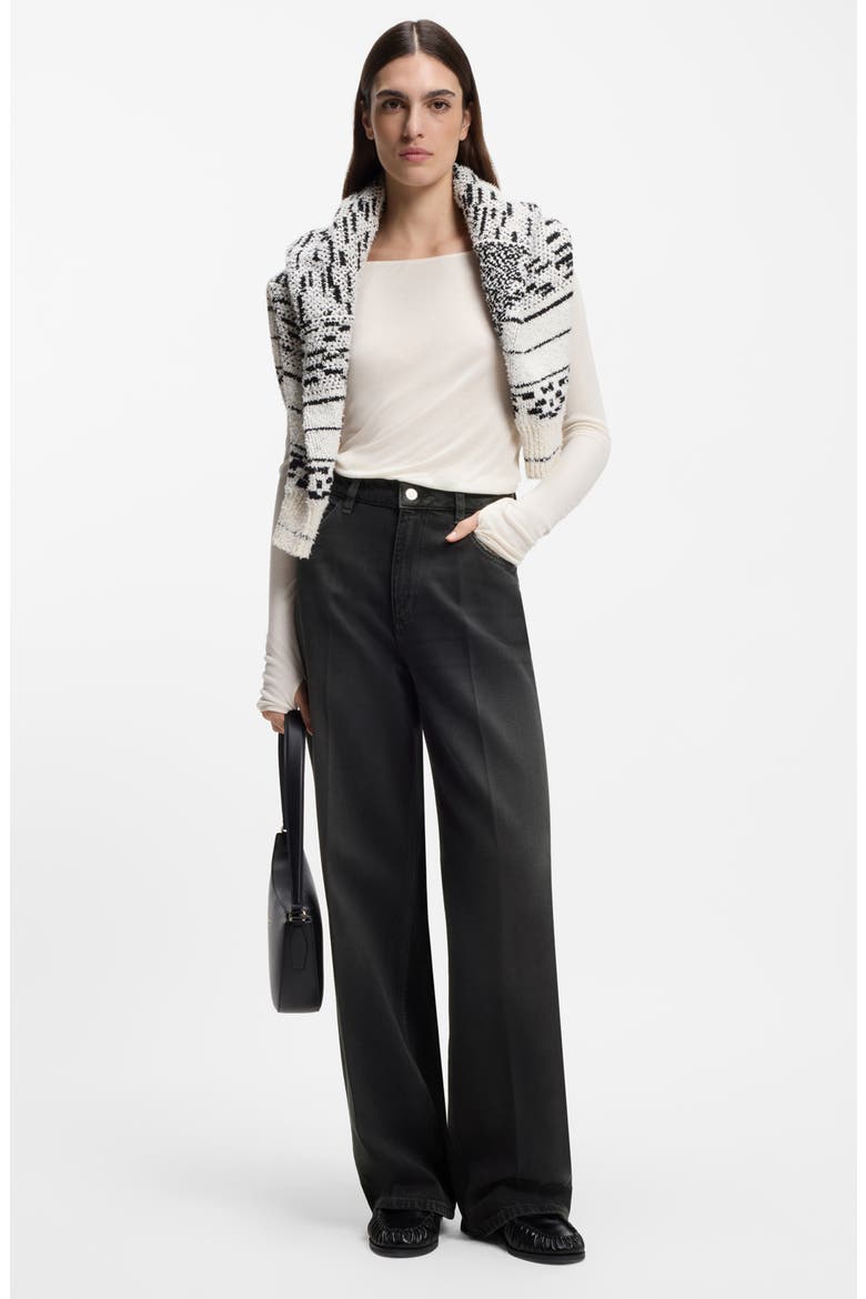 Crossroad Boyfriend Jeans, Alternate, color, BLACK
