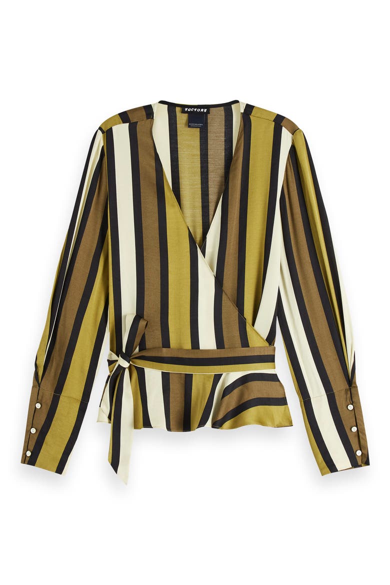 Stripe Wrap Top, Alternate, color, COMBO C