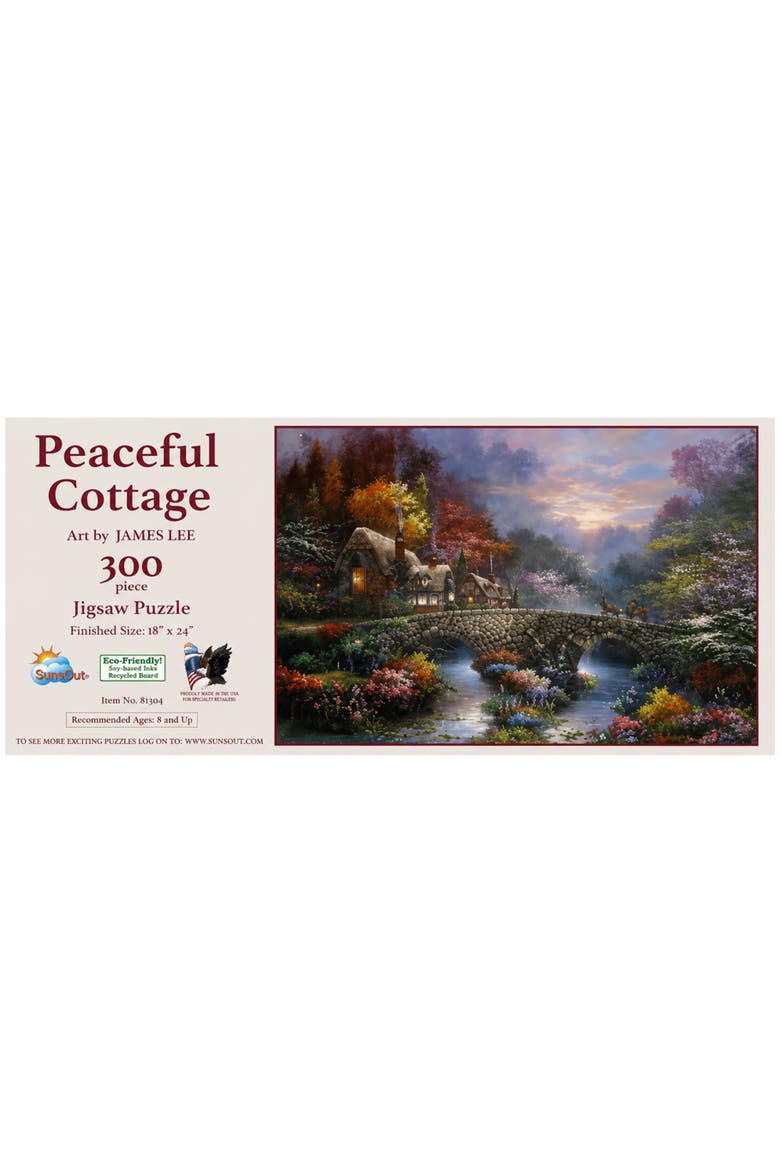 Peaceful Cottage 300 piece Jigsaw Puzzle for Adults, Alternate, color, Multicolor