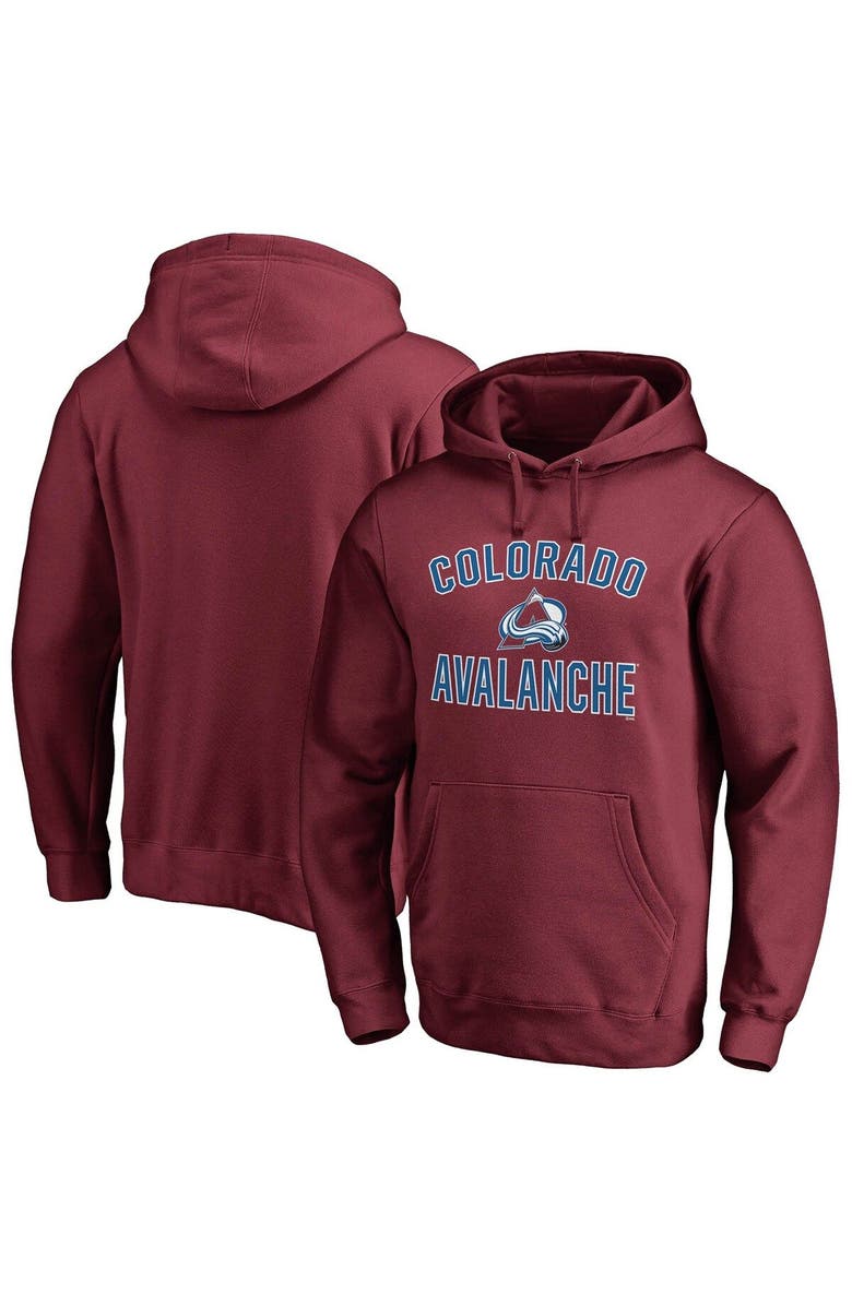 FANATICS Men's Fanatics Branded Burgundy Colorado Avalanche Team Victory Arch Fitted Pullover Hoodie, Main, color, 