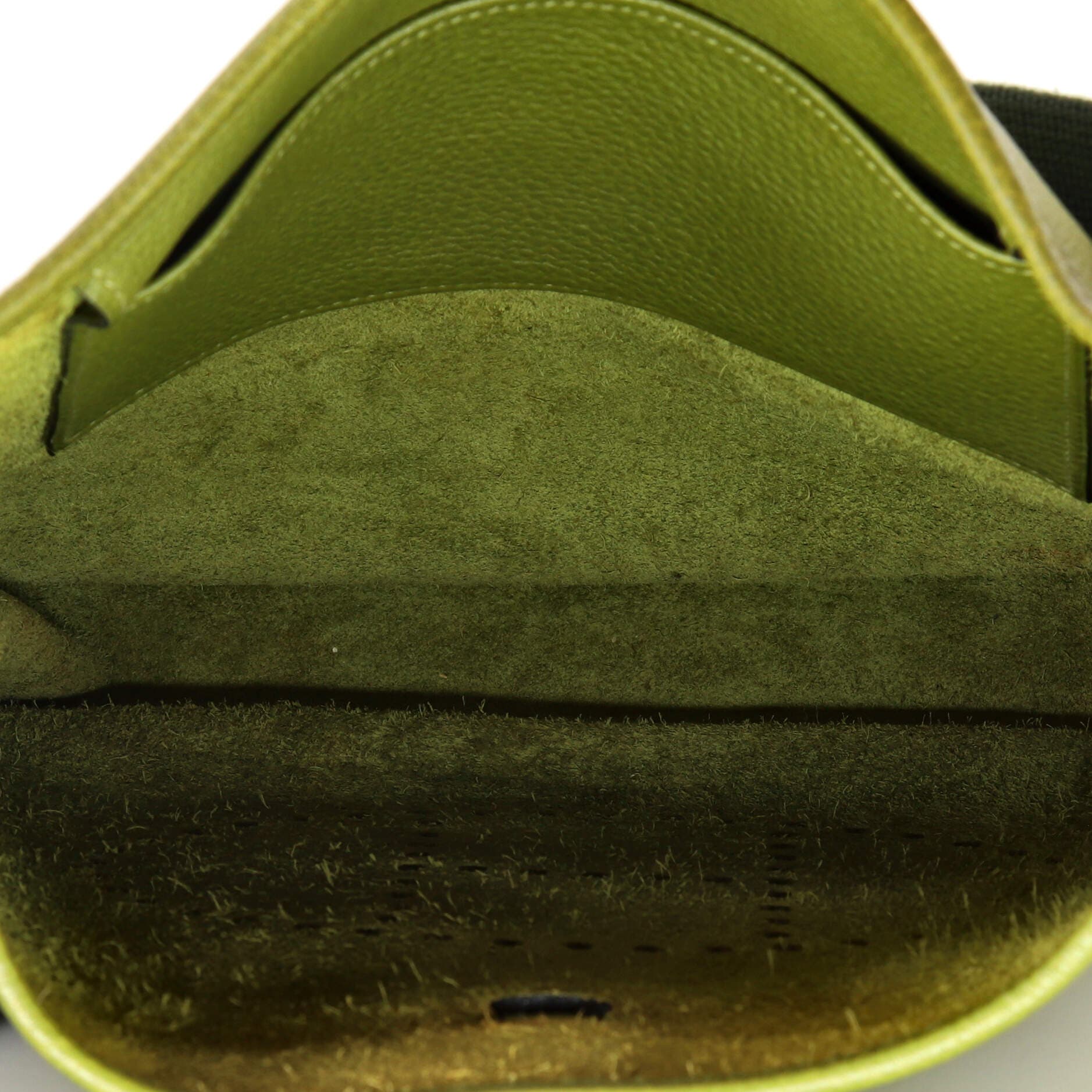 Pre-Owned Hermes Evelyne Bag Gen I Clemence PM, Alternate, color, Chartreuse