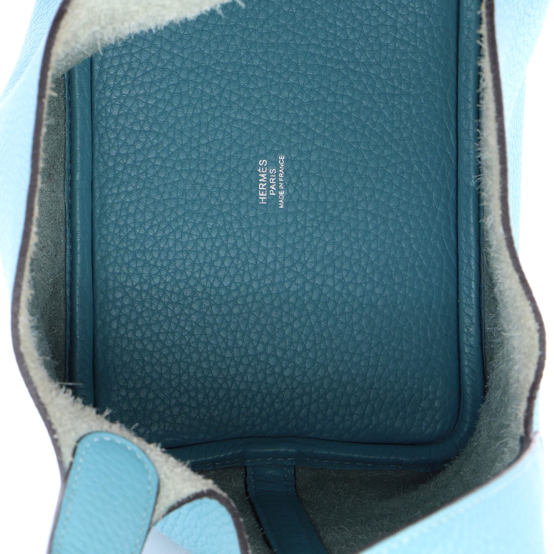 Pre-Owned Hermes Picotin Lock Bag Clemence PM, Alternate, color, Bleu Atoll