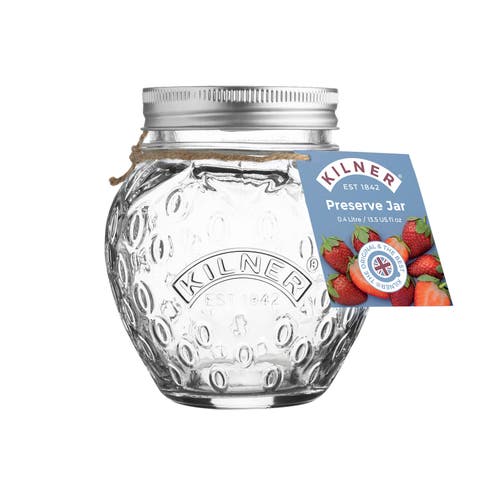 Kilner Strawberry Fruit Jar, 13.5 Ounce In Transparent