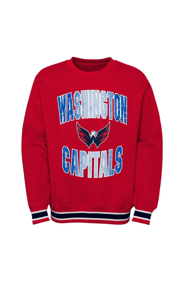 Outerstuff Youth Red Washington Capitals Classic Blueliner Pullover Sweatshirt, Alternate, color, Red