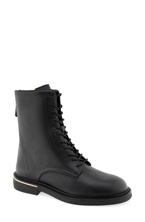 Haizea Leather Combat Boot