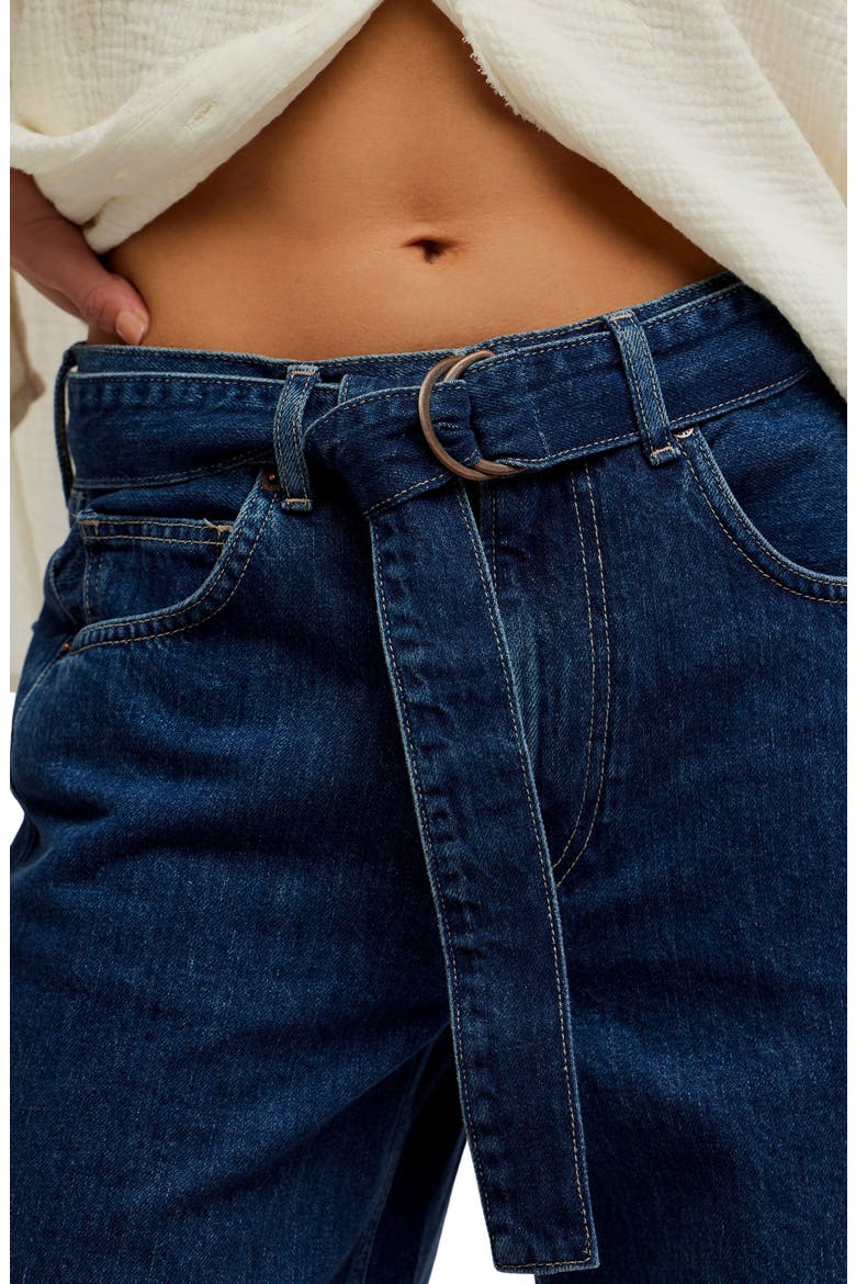 East Bay Belted Cuffed High Waist Wide Leg Jeans, Alternate, color, CONCORD