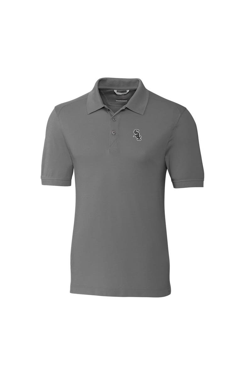 Cutter & Buck Men's Cutter & Buck  Gray Chicago White Sox Big & Tall Advantage Tri-Blend Pique Polo, Alternate, color, 