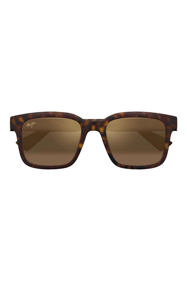 Opiopio AF 54mm PolarizedPlus2® Rectangular Sunglasses, Main, color, MATTE DARK HAVANA