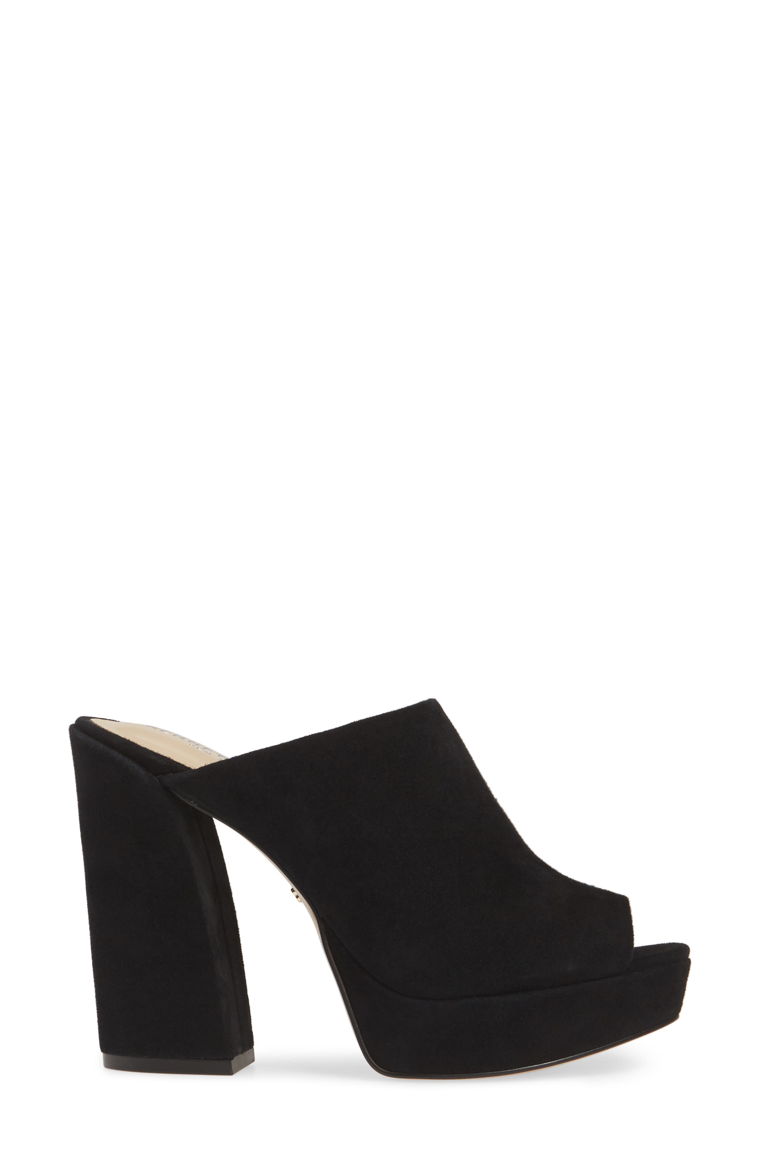 Kenneth Cole New York Gracen Mule Platform Sandal, Alternate, color, Black Suede