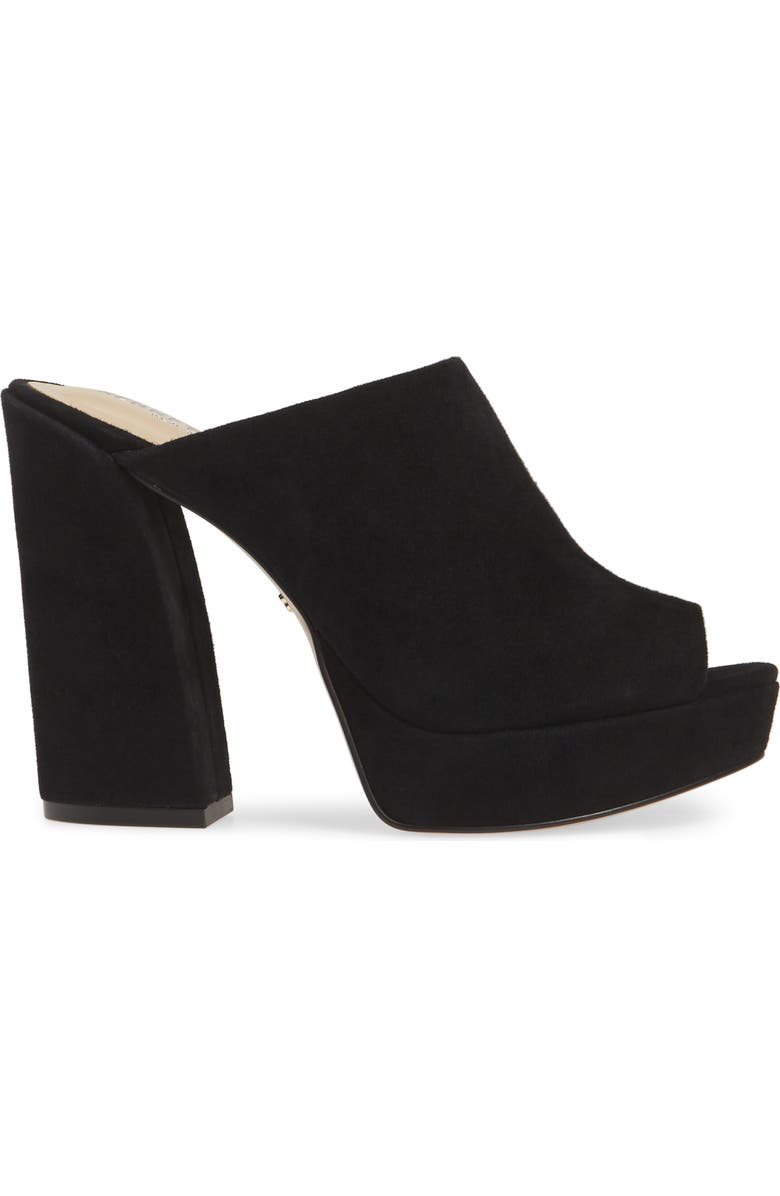 Kenneth Cole New York Gracen Mule Platform Sandal, Alternate, color, Black Suede
