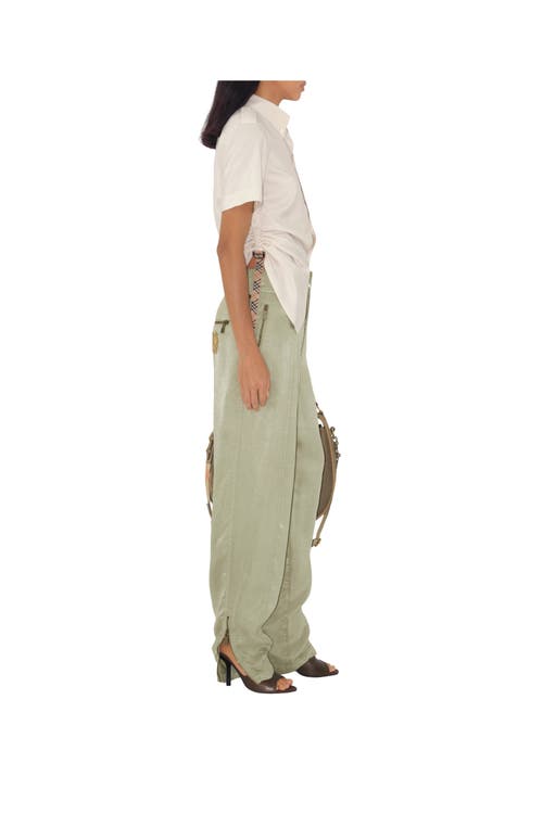 Burberry Lyocell Tailored Trousers In Skylark