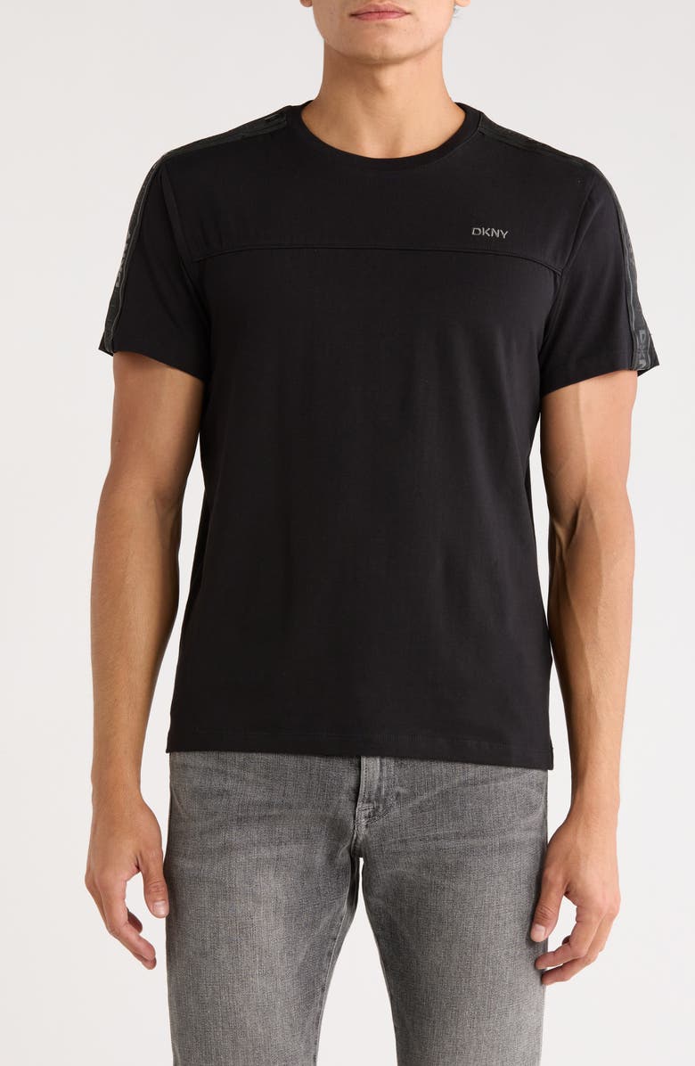 DKNY SPORTSWEAR Paulo Stripe Logo T-Shirt, Main, color, Black
