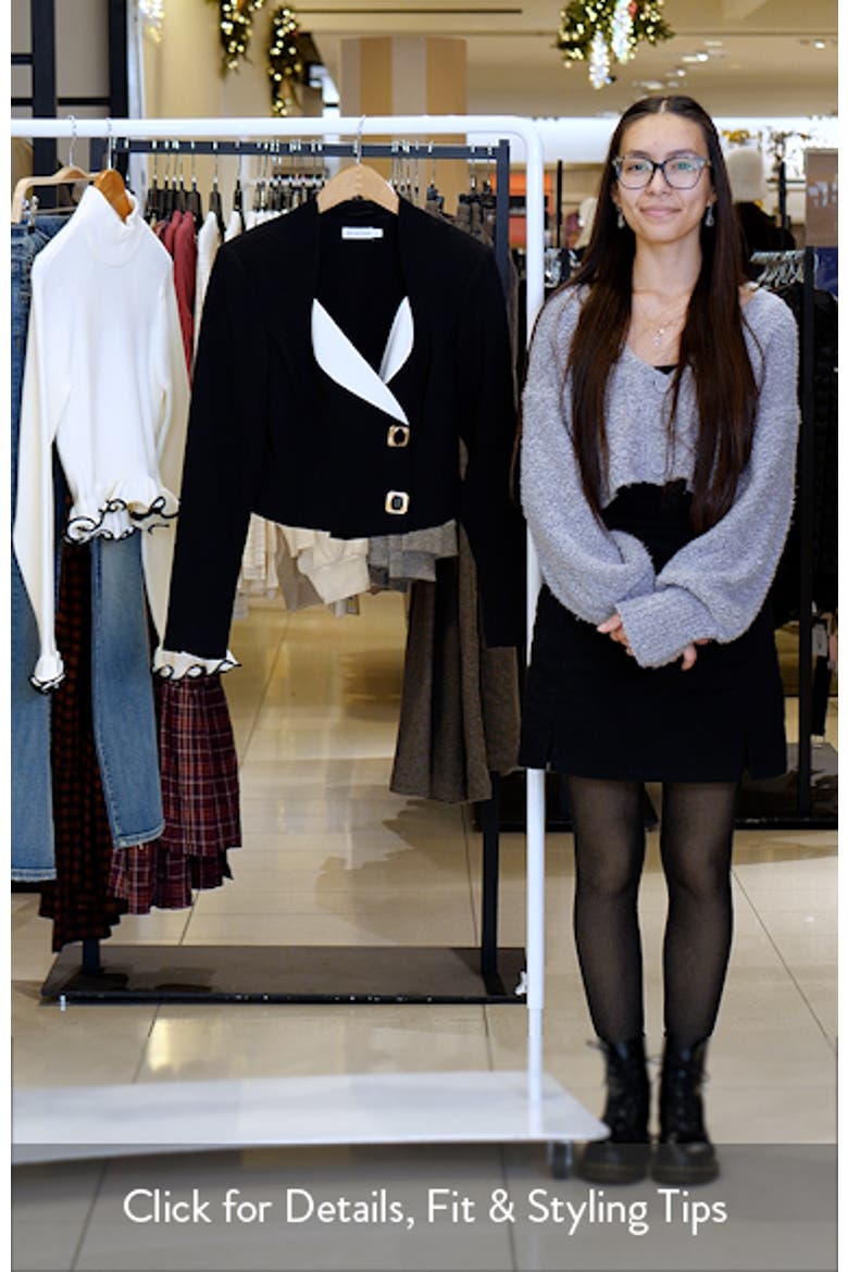 Contrast Lapel Crop Jacket video