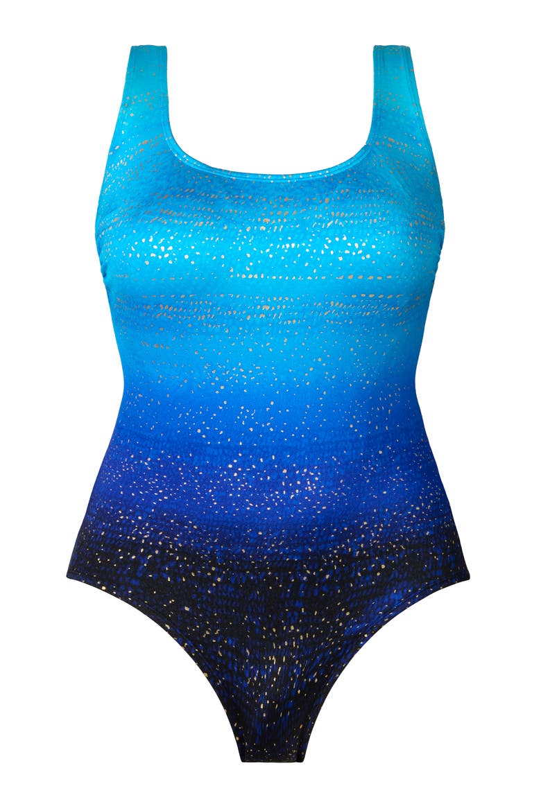 X-Back Tank Long Torso One-Piece Swimsuit, Alternate, color, Sea Mist