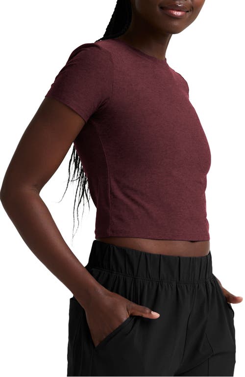 Beyond Yoga Featherweight Crop T-shirt In Brown