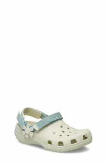 CROCS Kids' Denim & Flower Classic Clog