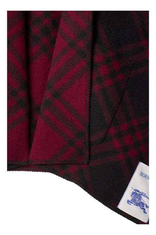 BURBERRY BURBERRY REVERSIBLE CHECK WOOL CAPE