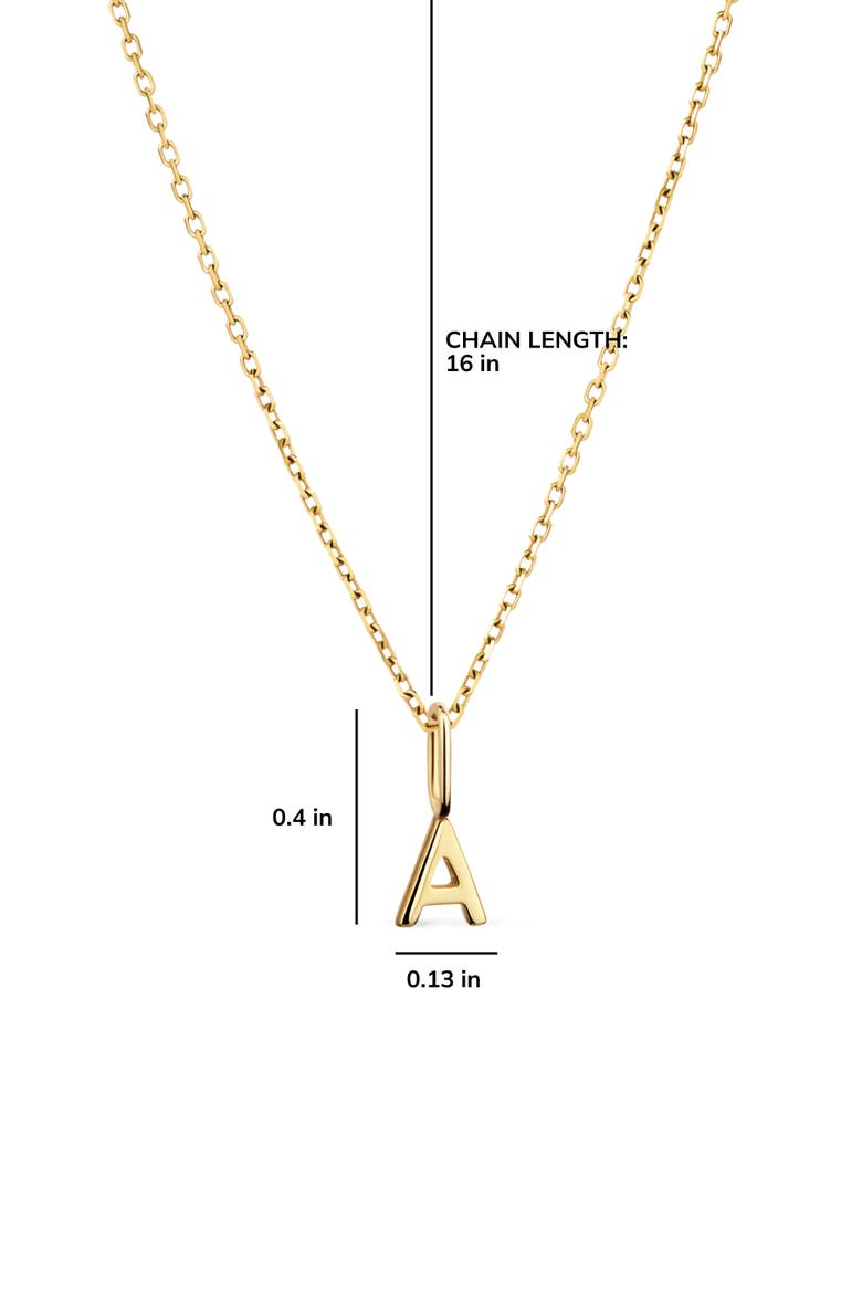 Letter Necklace - Gold Letter Necklace, Alternate, color, O