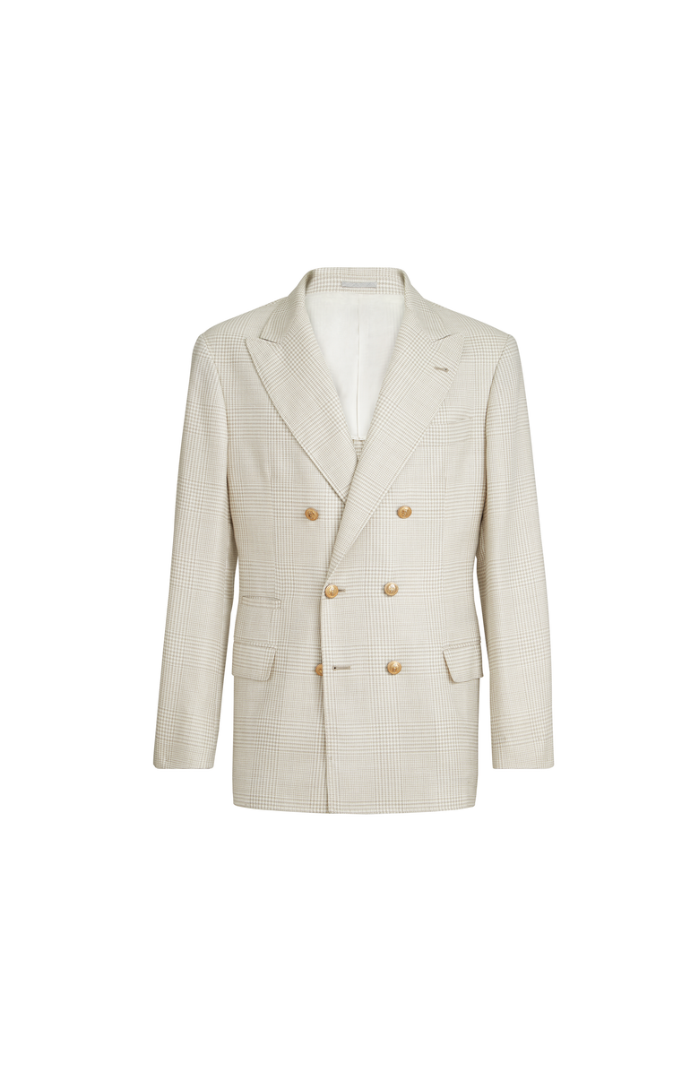 Brunello Cucinelli Prince of Wales deconstructed blazer, Main, color, Yuta