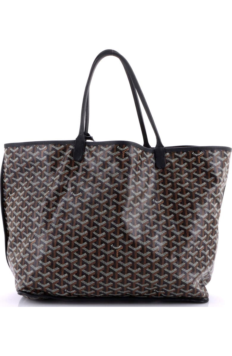Pre-Owned Goyard Anjou Reversible Tote Coated Canvas GM, Main, color, Black