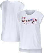 WEAR by Erin Andrews Women's WEAR by Erin Andrews White Atlanta Falcons Greetings From Muscle T-Shirt