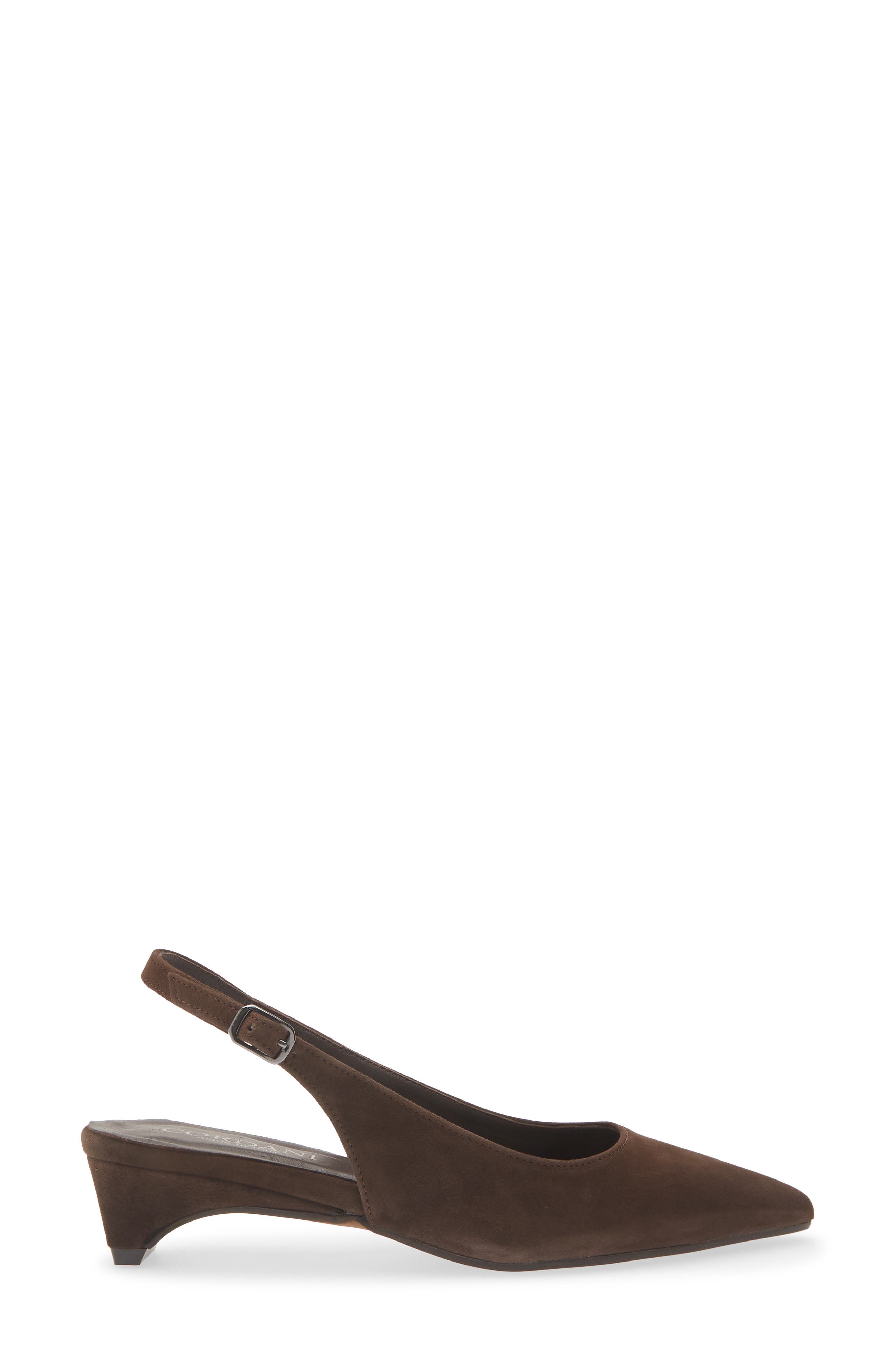 Royce Leather Slingback Pump, Alternate, color, BROWN SUEDE