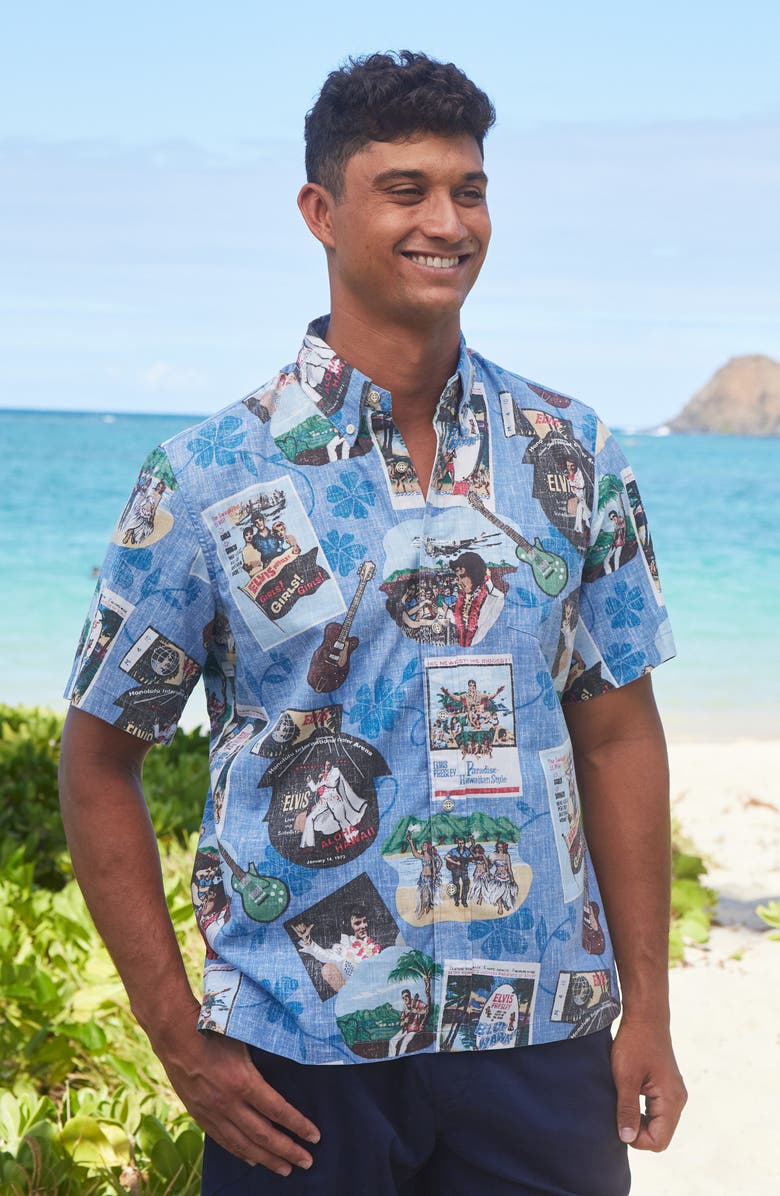 Reyn Spooner Elvis in Hawaii Tailored Fit Short Sleeve Shirt, Alternate, color, 
