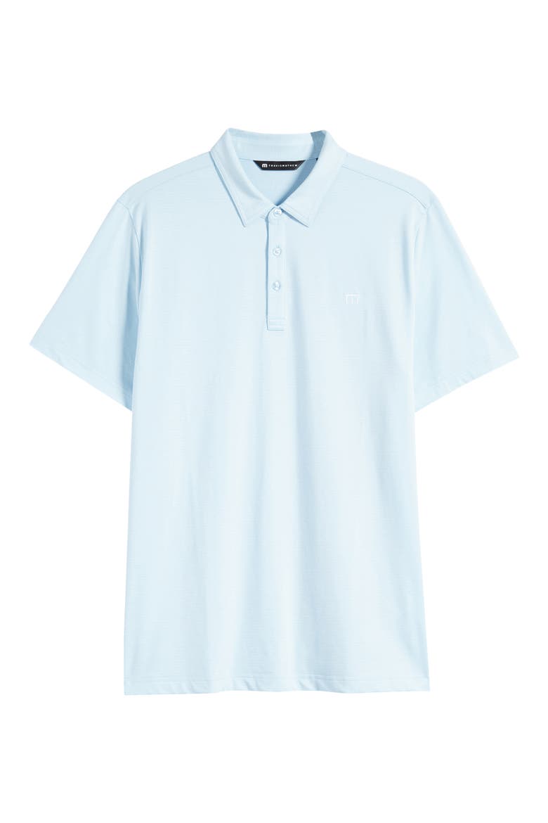The Heater Solid Short Sleeve Performance Polo, Alternate, color, HEATHER DREAM BLUE