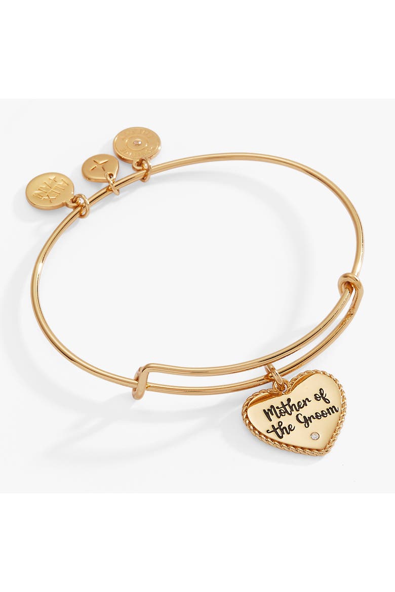Mother of the Groom Heart Bangle, Main, color, Silver