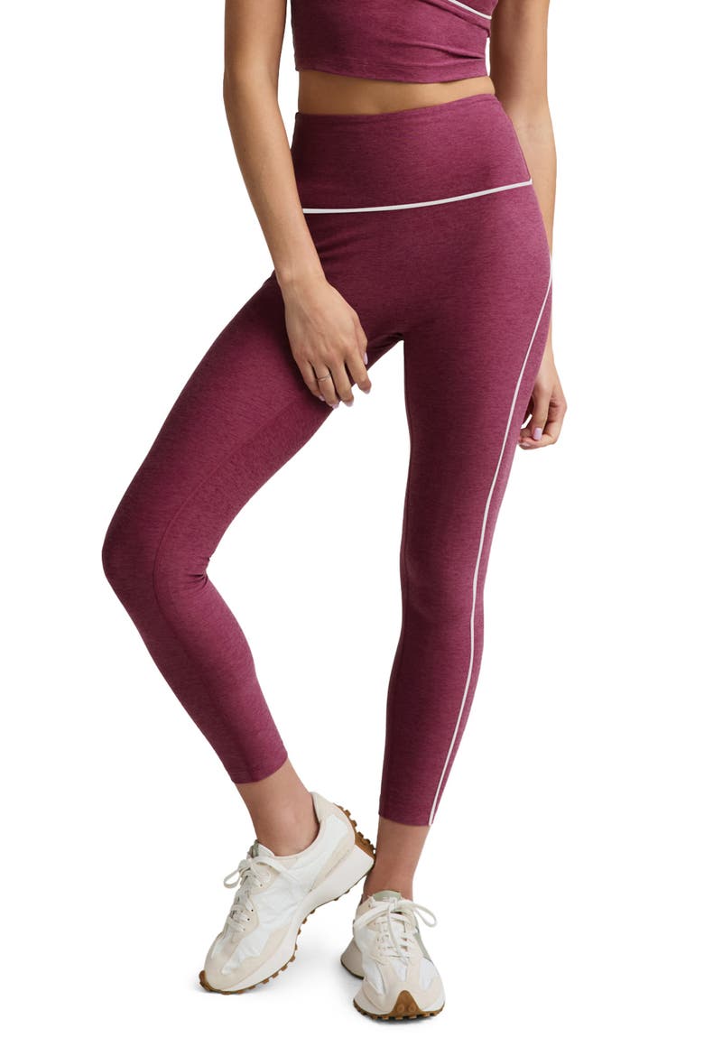 Spacedye Dynamic High Waist 7/8 Leggings, Main, color, POMEGRANATE HEATHER