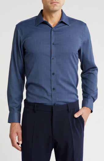 TOM BAINE Denim Performance Button-Up Shirt