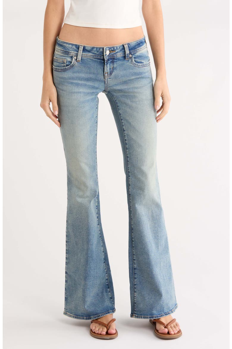 Alana Low Rise Flare Jeans, Main, color, MEDIUM INDIGO