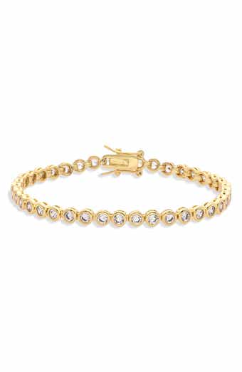 Lumire 18k Gold Plated Cubic Zirconia Line Bracelet