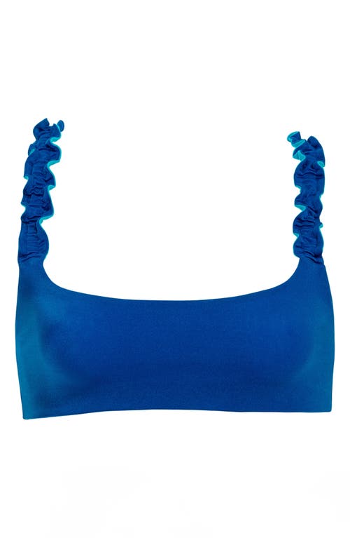 Agua Bendita Rui Atma Reversible Bikini Top In Blue