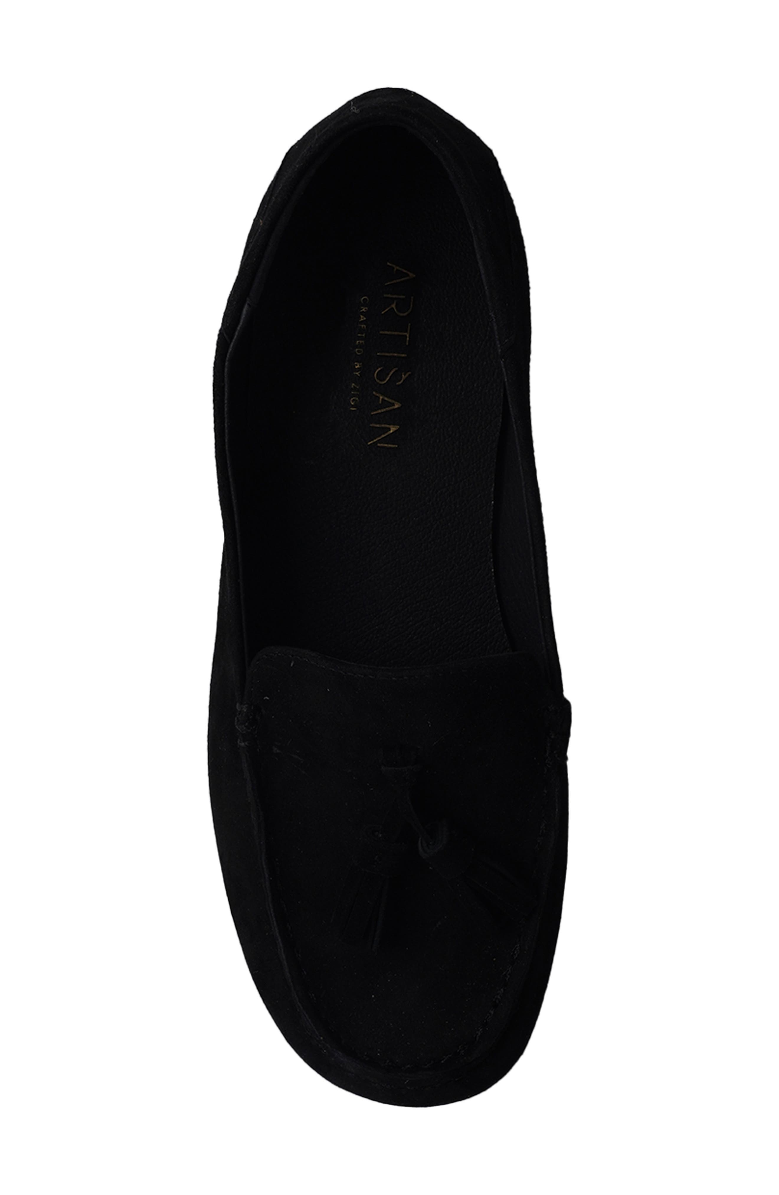 Artisan Crafted By Zigi Patsy Tassel Loafer, Alternate, color, Black