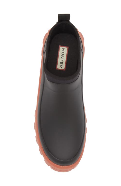 Hunter City Explorer Waterproof Bootie In Black/red Flurry