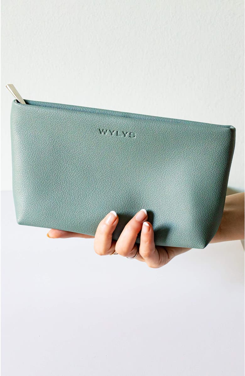 WYLYS Sage Verte Makeup Bag, Alternate, color, NO COLOR
