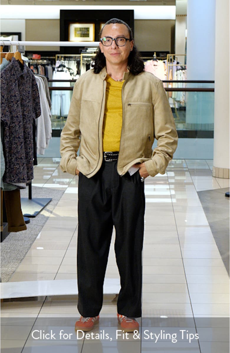 Faux Suede Biker Jacket, sales video thumbnail