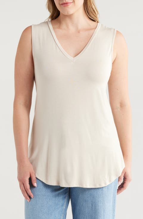 V-Neck Jersey Tank (Plus)
