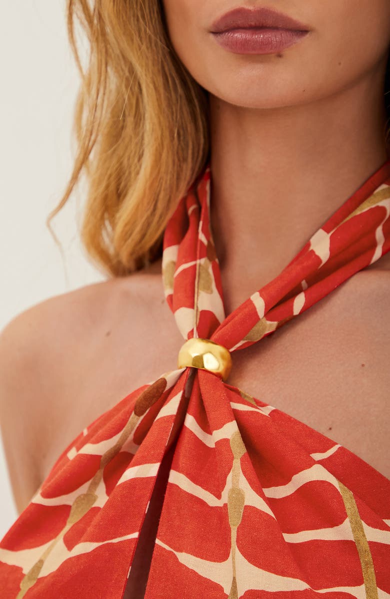 ViX Paula Hermanny Agni Aster Cotton Cover-Up Minidress, Alternate, color, 